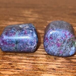 Set of Ruby in Kyanite w/ Fuschite Nuggets